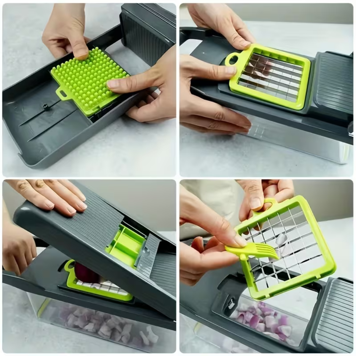 Kitchen Vegetable Chopper – 12-in-1 Dicer