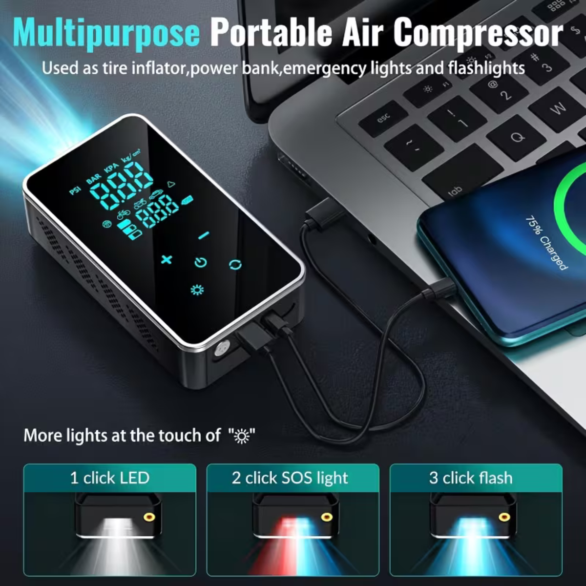 Multi-Purpose Digital Air Compressor