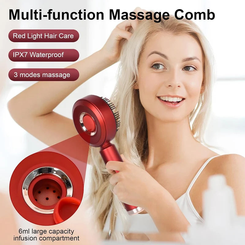 Red Light Electric Scalp Massager Comb – Relaxing Hair & Scalp Care