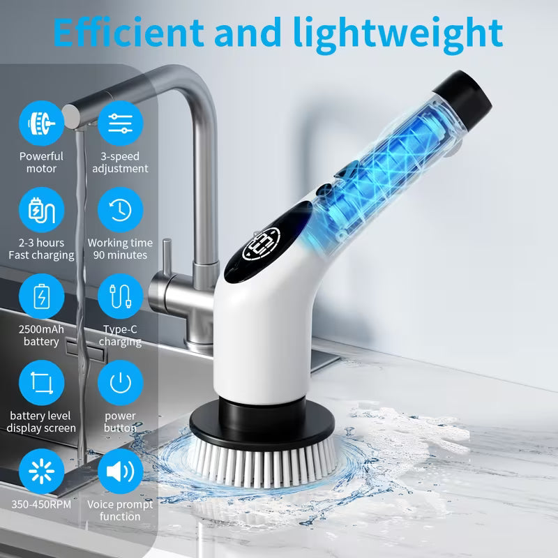 9-in-1 Electric Spin Scrubber